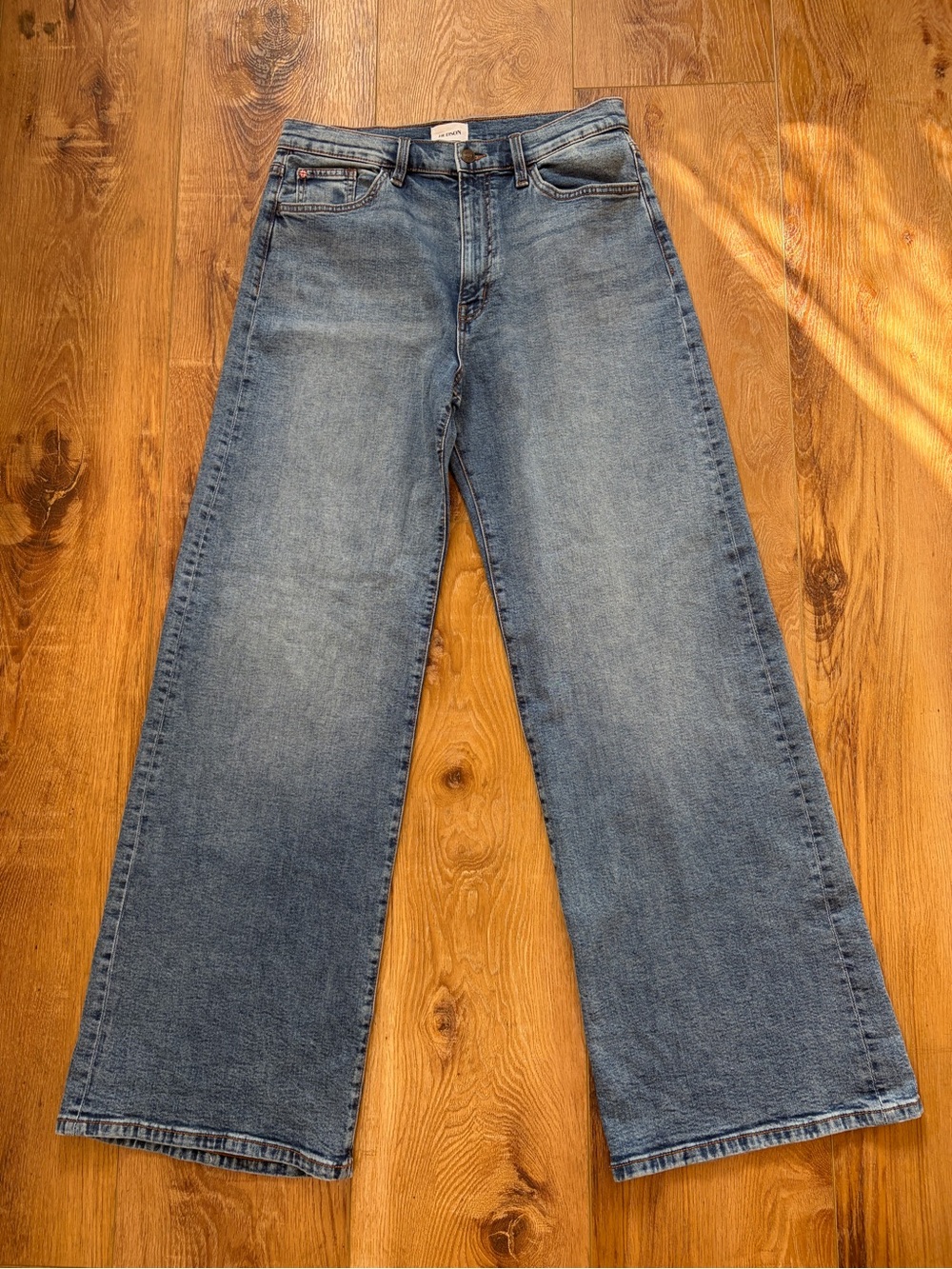 Hudson Jolene Jeans Wide-Leg High Rise Jeans - Light Blue Wash - Picture 2 of 10